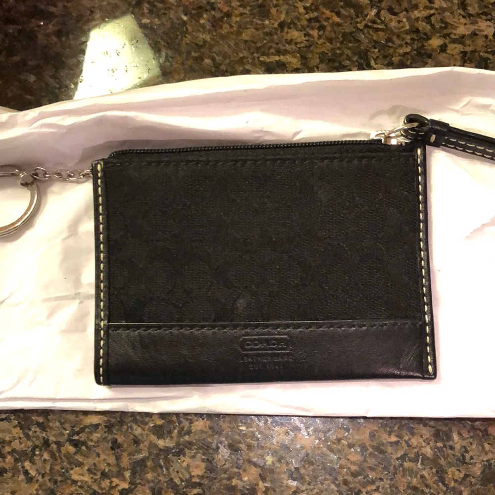 Coach skinny id coin purse & key ring!